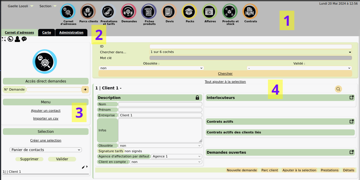 Organisation des pages